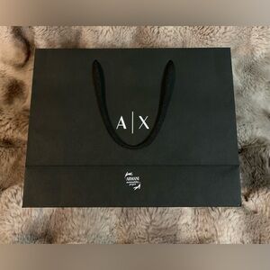 Armani Exchange Paper Shopping Black Bag
